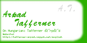 arpad tafferner business card